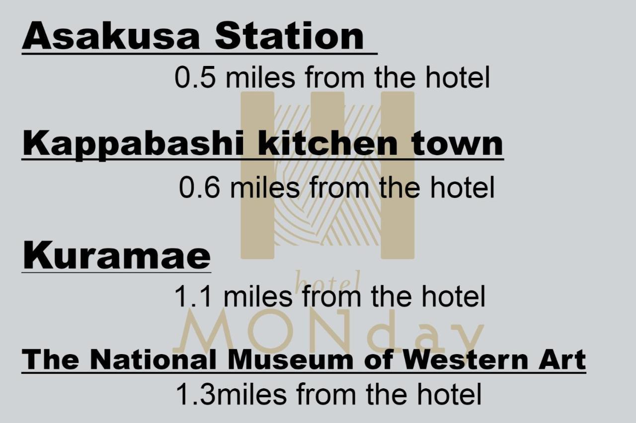 Hotel Monday Asakusa Tokyo Dış mekan fotoğraf